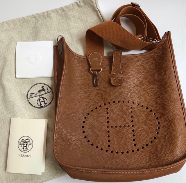 Hermes crossbody bag, designer consignment 