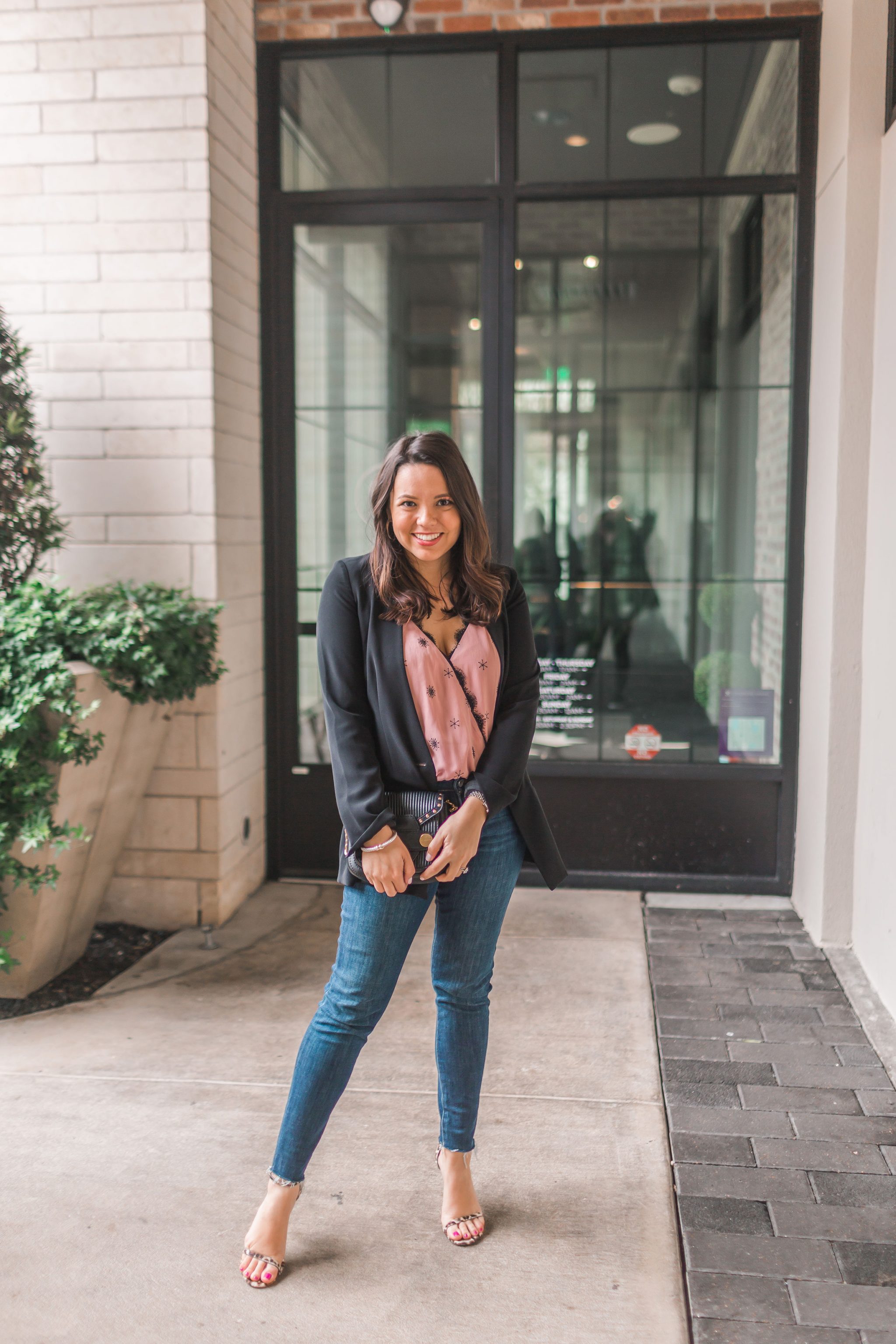styling a boyfriend blazer with denim