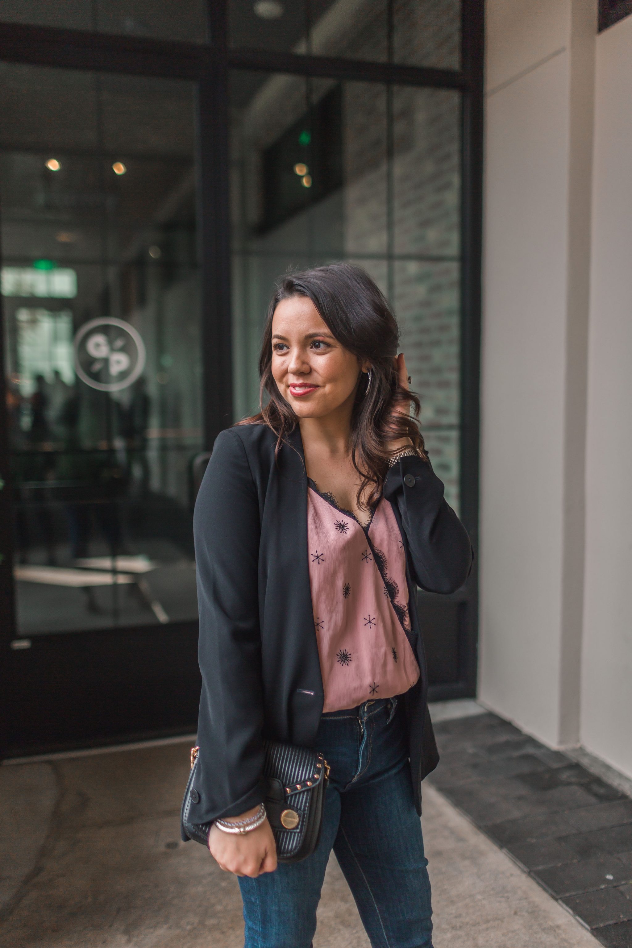 how to wear a black blazer for work or date night