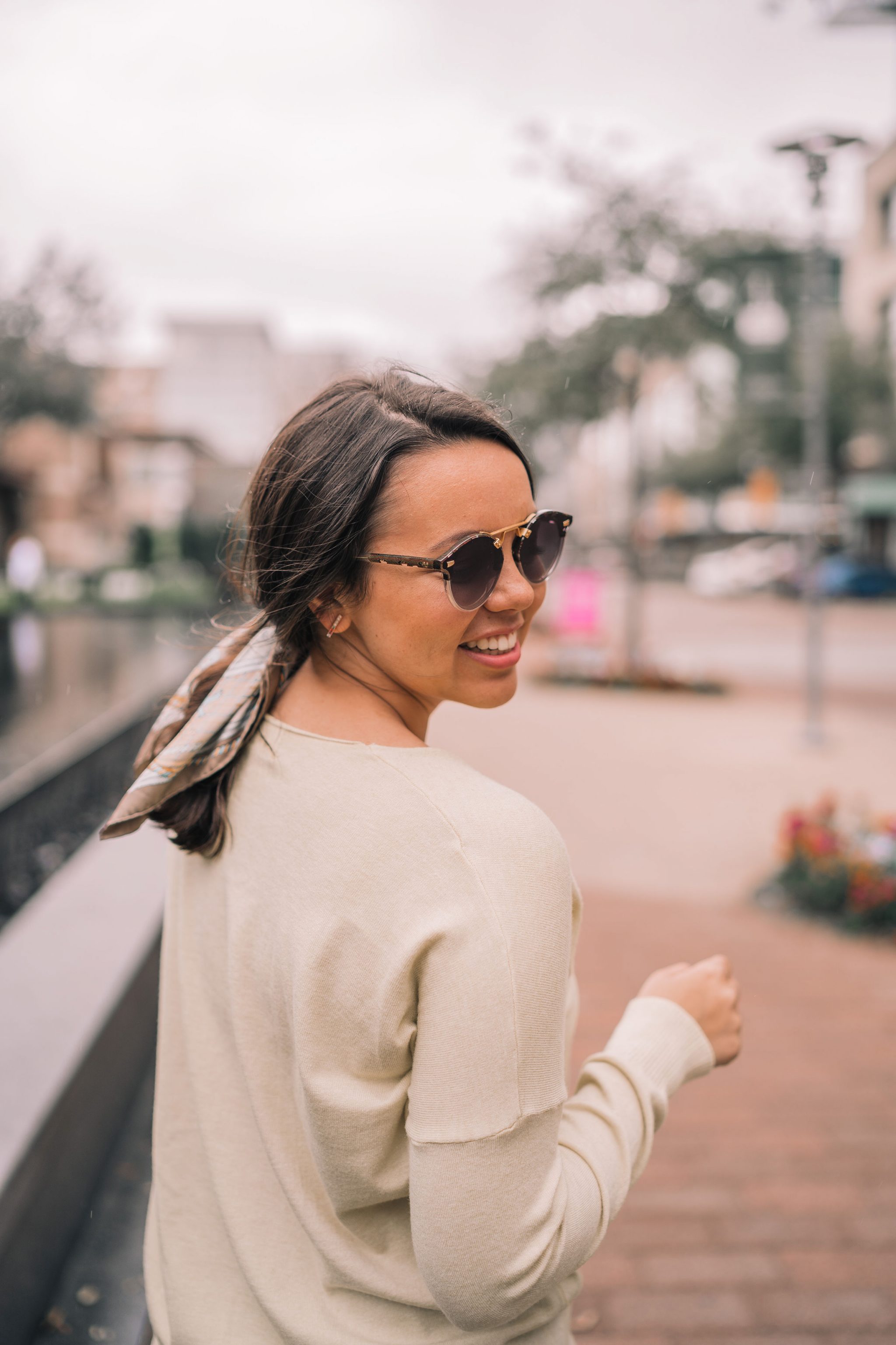 Krewe STL II sunglasses, Tous stud earrings