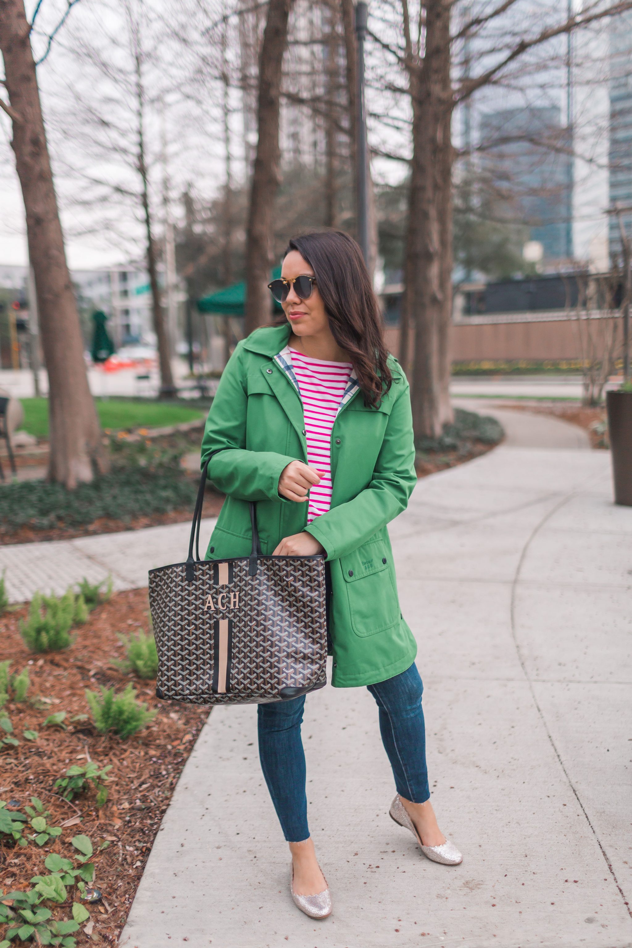 Goyard St. Louis monogrammed tote