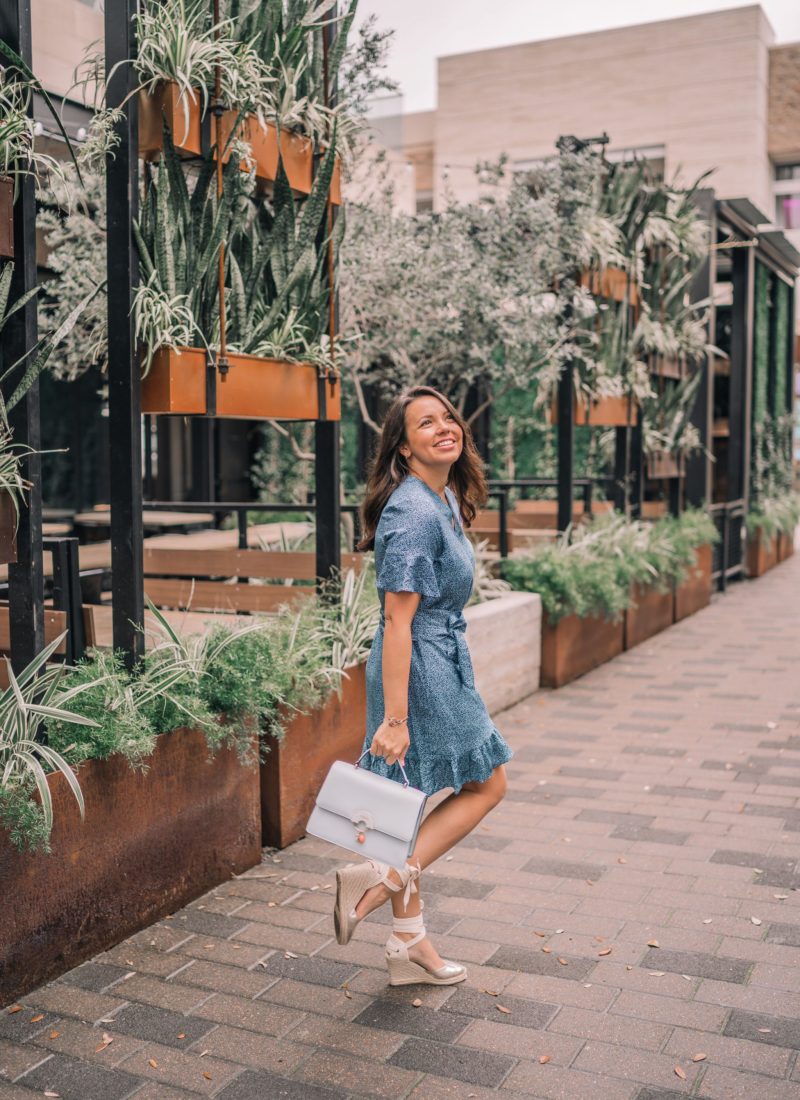 Effortless Printed Wrap Dress