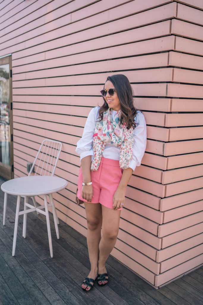 Accessorizing with a floral scarf | Girl Wonder Life