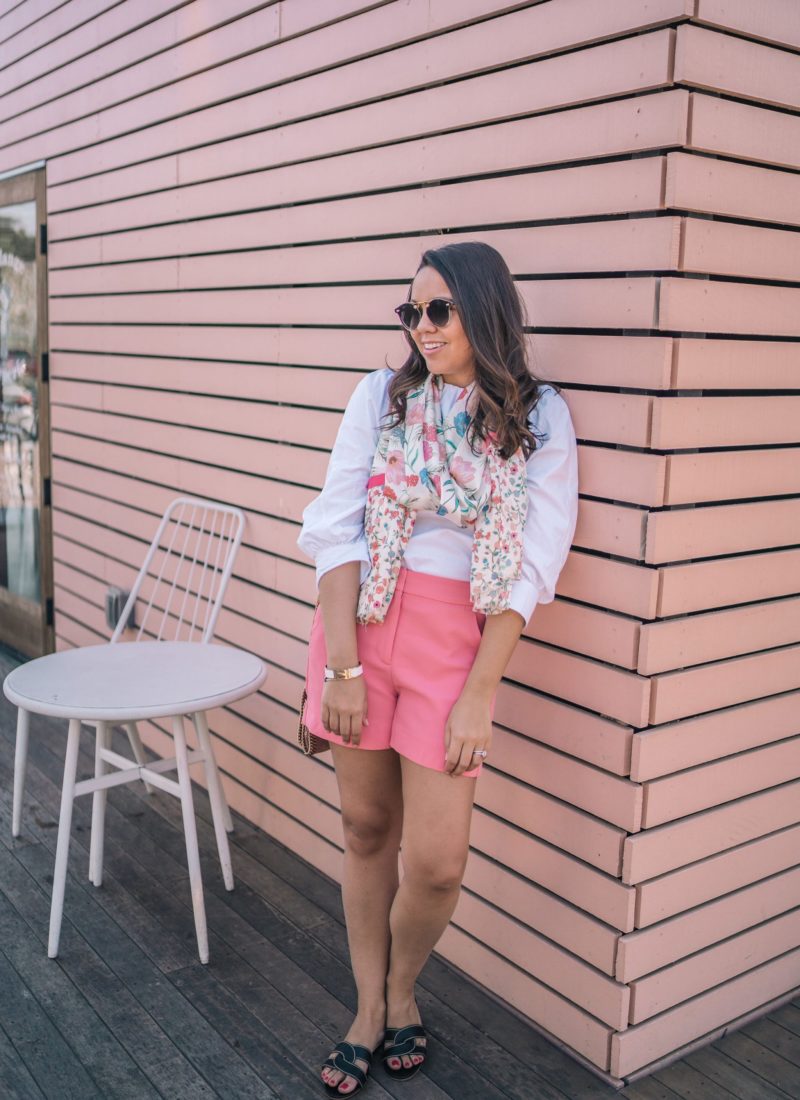 Accessorizing with a floral scarf | Girl Wonder Life