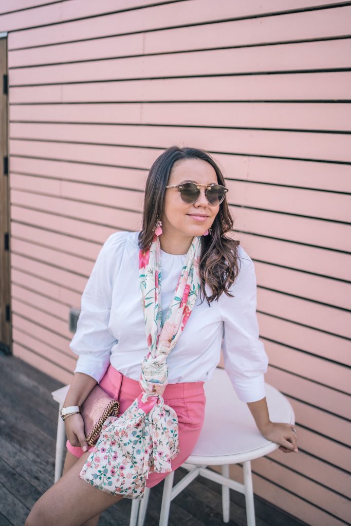 how to accessorize with a floral scarf | Girl Wonder Life