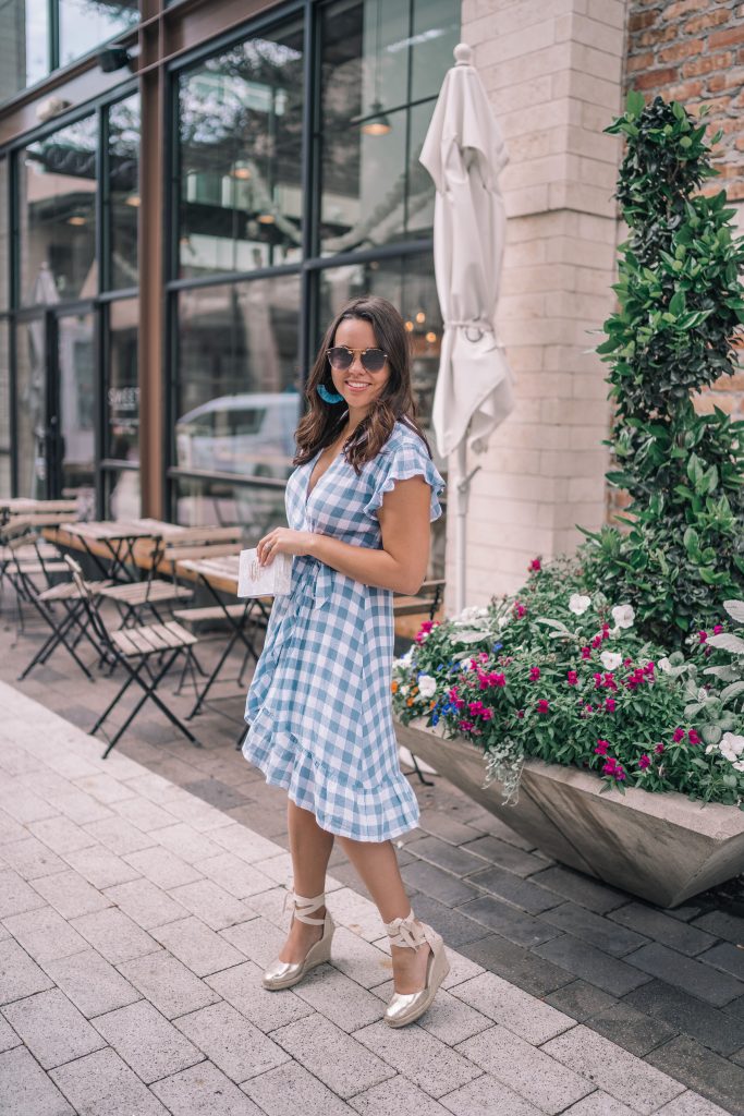 Spring gingham wrap dress | Girl Wonder Life