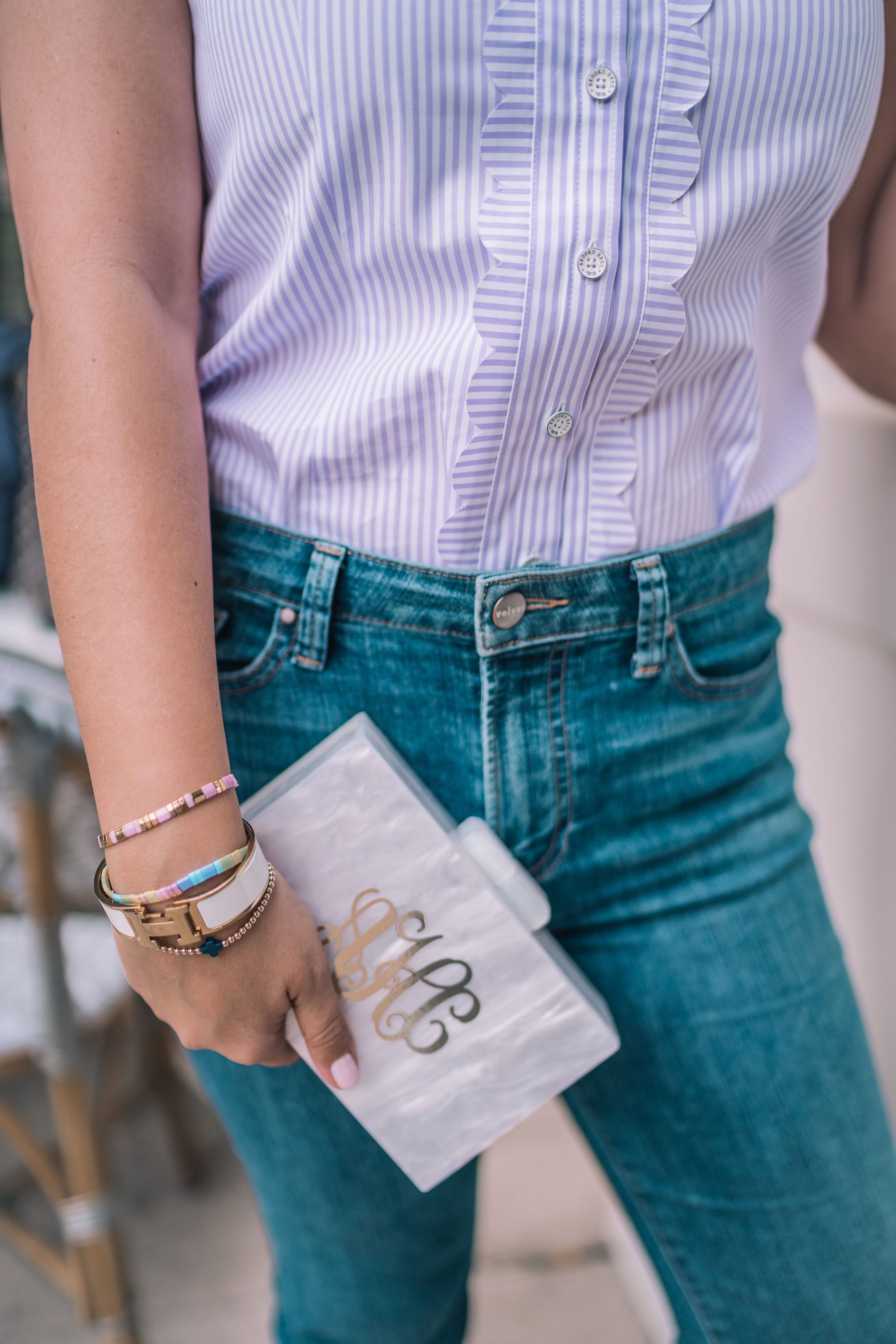 monogrammed acrylic clutch, marley lilly accessories 