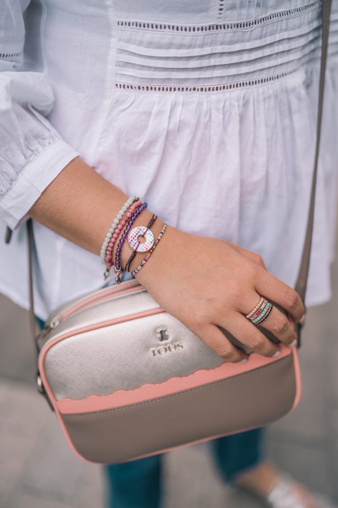 Tous colorblock handbag and jewelry | Girl Wonder Life