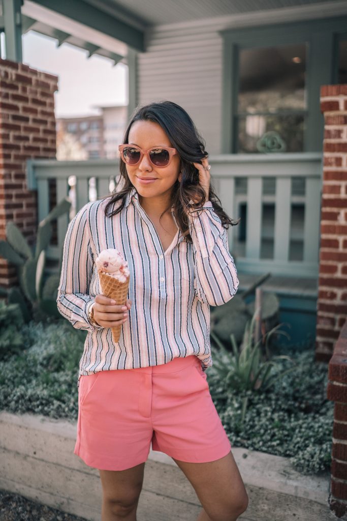 Striped pop-over shirt J.Crew Factory
