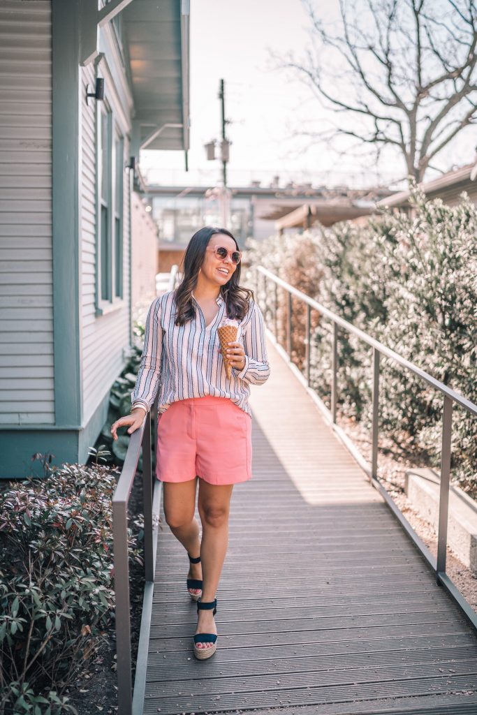 J.crew Factory drapey shorts for spring and summer 