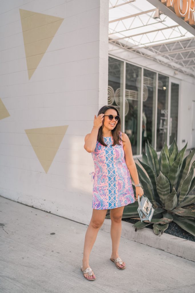 Lilly Pulitzer Coastal blue Maybe Gator printed romper 