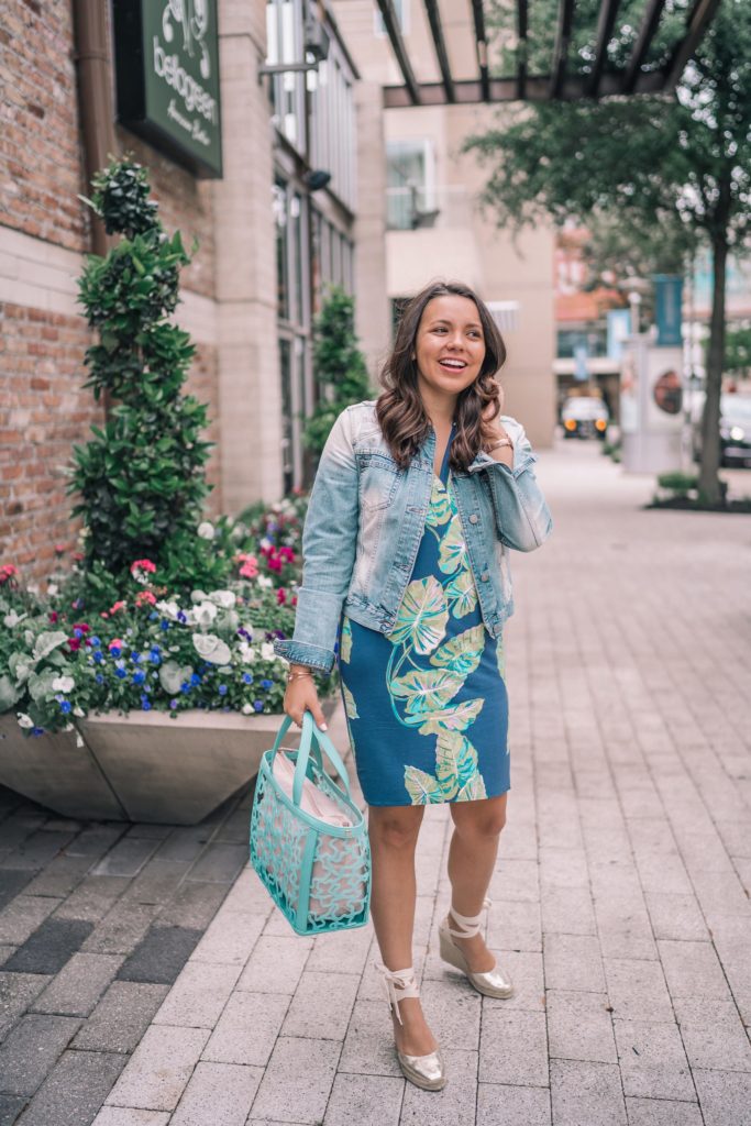 Tori Richard palm print dress | Girl Wonder Life