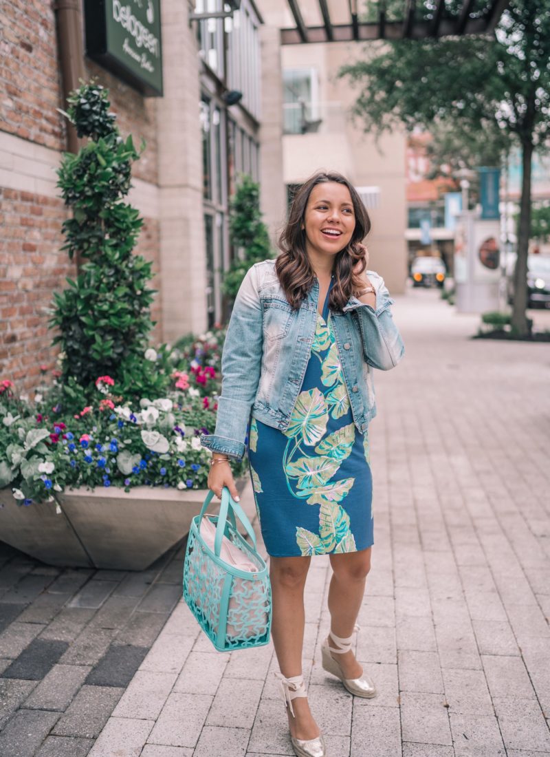 Tori Richard palm print dress | Girl Wonder Life