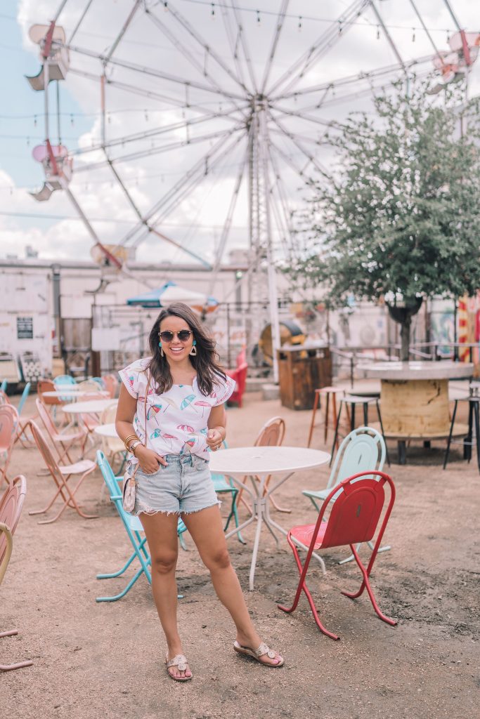 Brooke Wright Designs, Umbrella print top