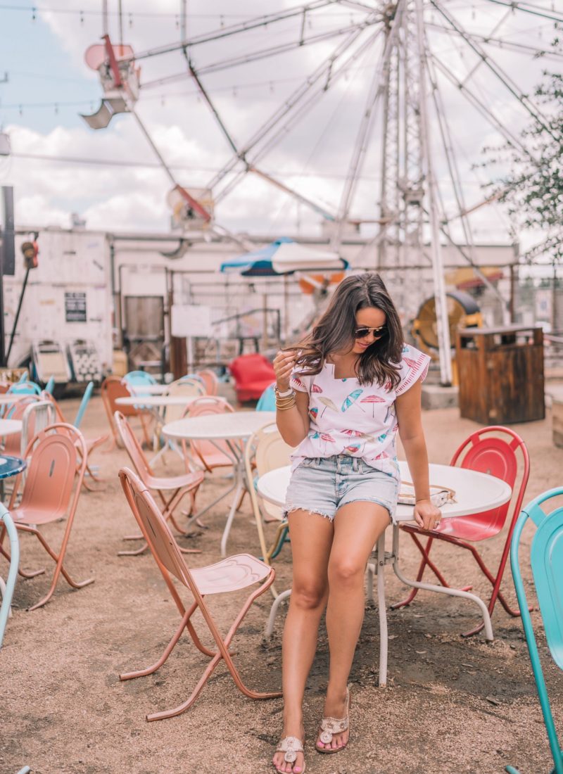 Umbrella Printed Top, Brooke Wright Designs | Girl Wonder Life