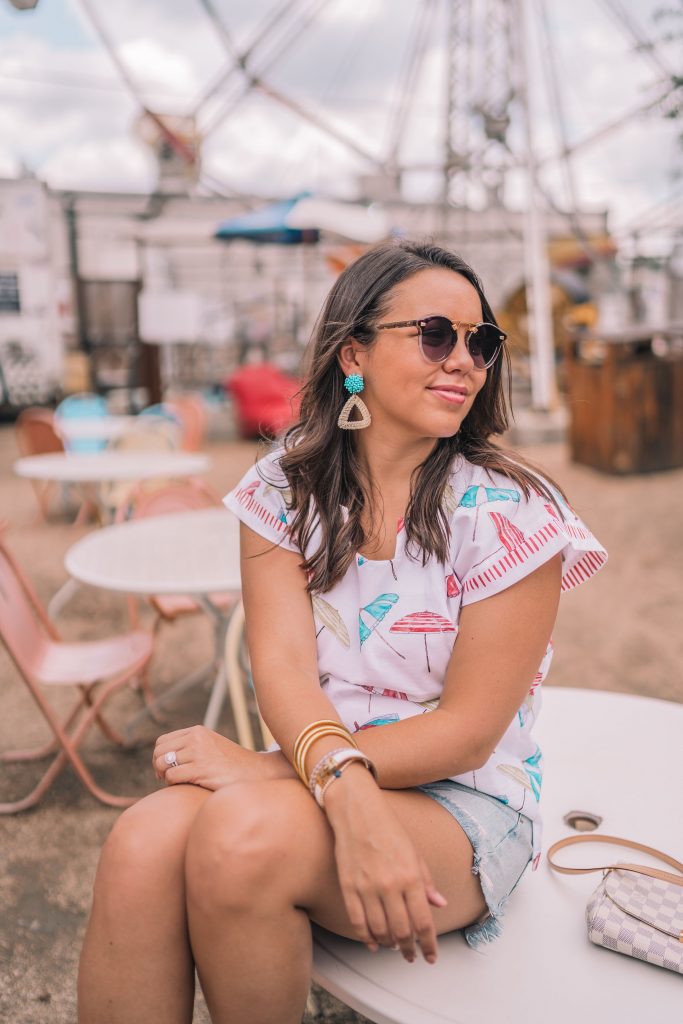 Amazon accessories, turquoise beaded raffia earrings
