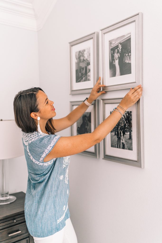 Master bedroom gallery wall on a budget 
