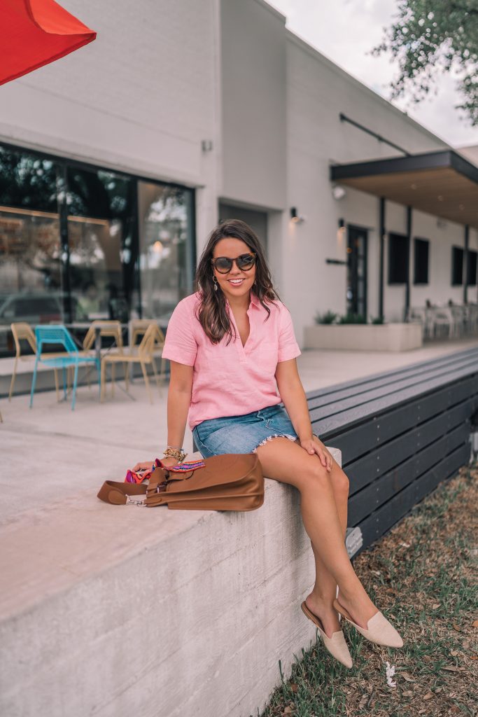J.Crew linen popover shirt for women