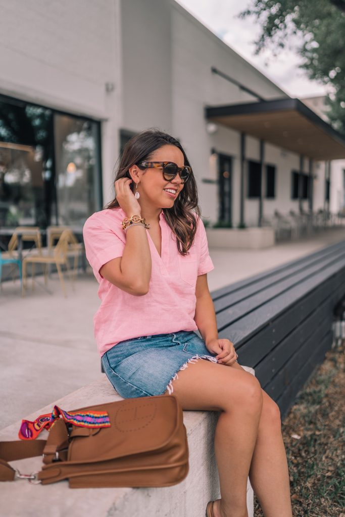 linen popover shirt for summer