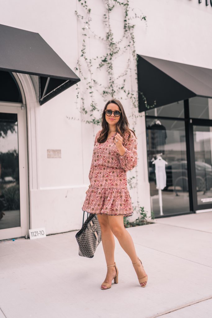Floral dress for fall, shower dress ideas