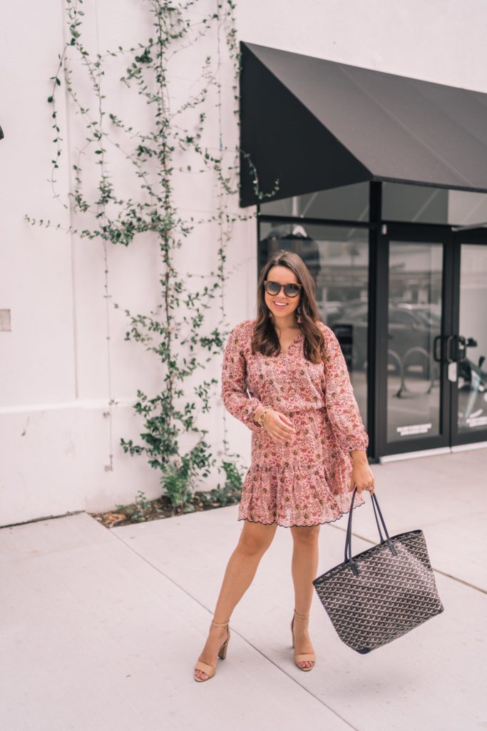 Floral boho flounce skirt dress