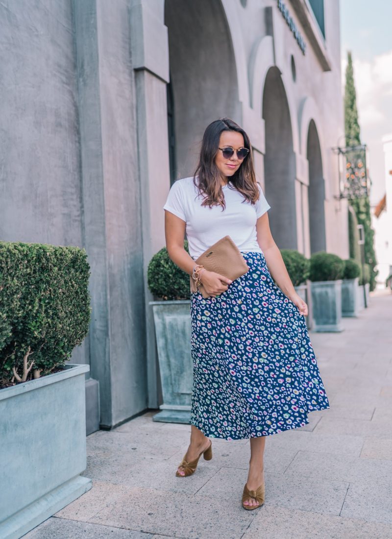 Joules Bias Cut leopard print skirt