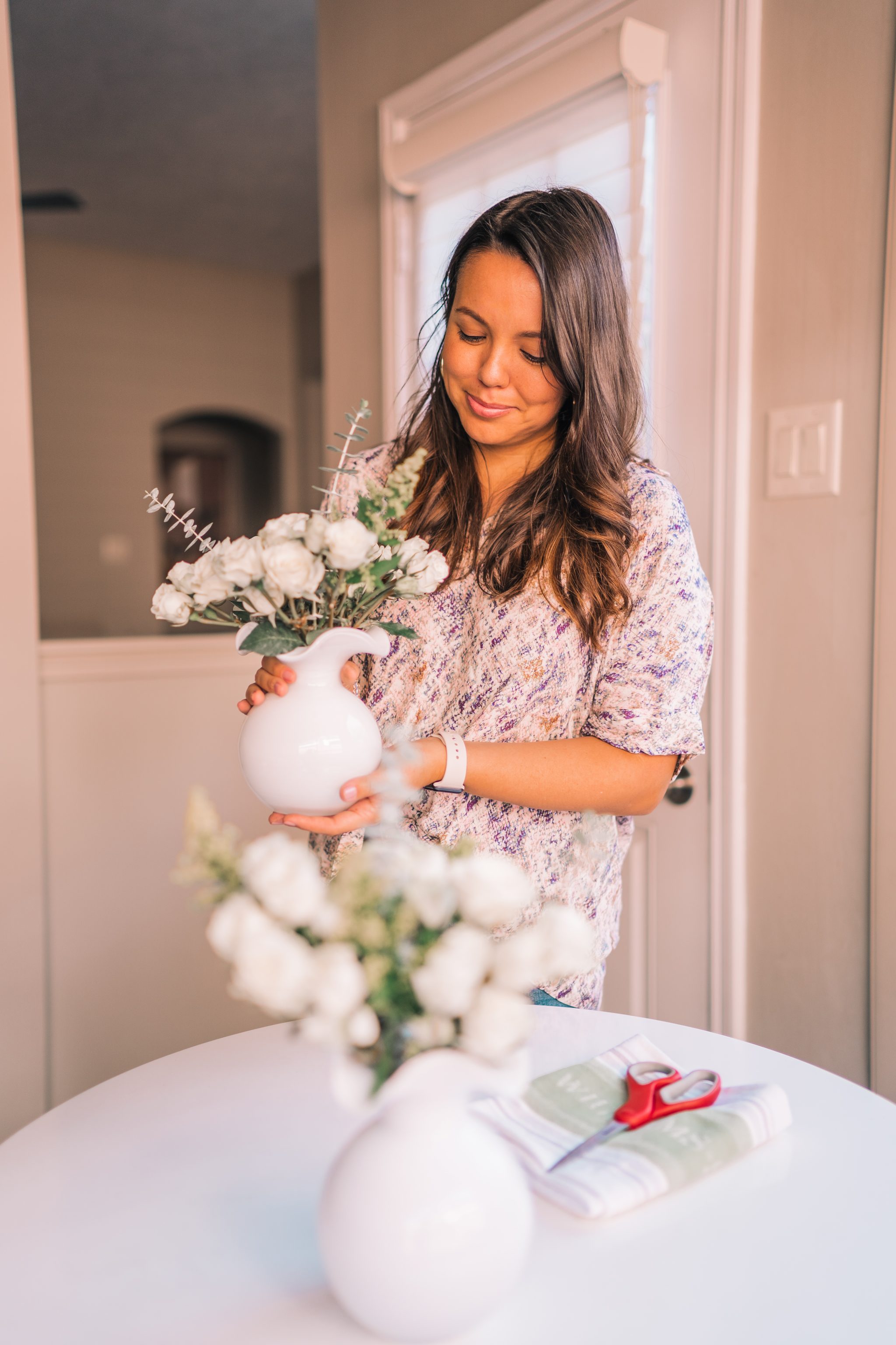 Simple flower arrangements with Trader Joe's flowers