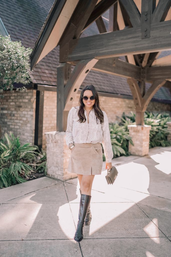 Shades of beige and brown outfit for fall