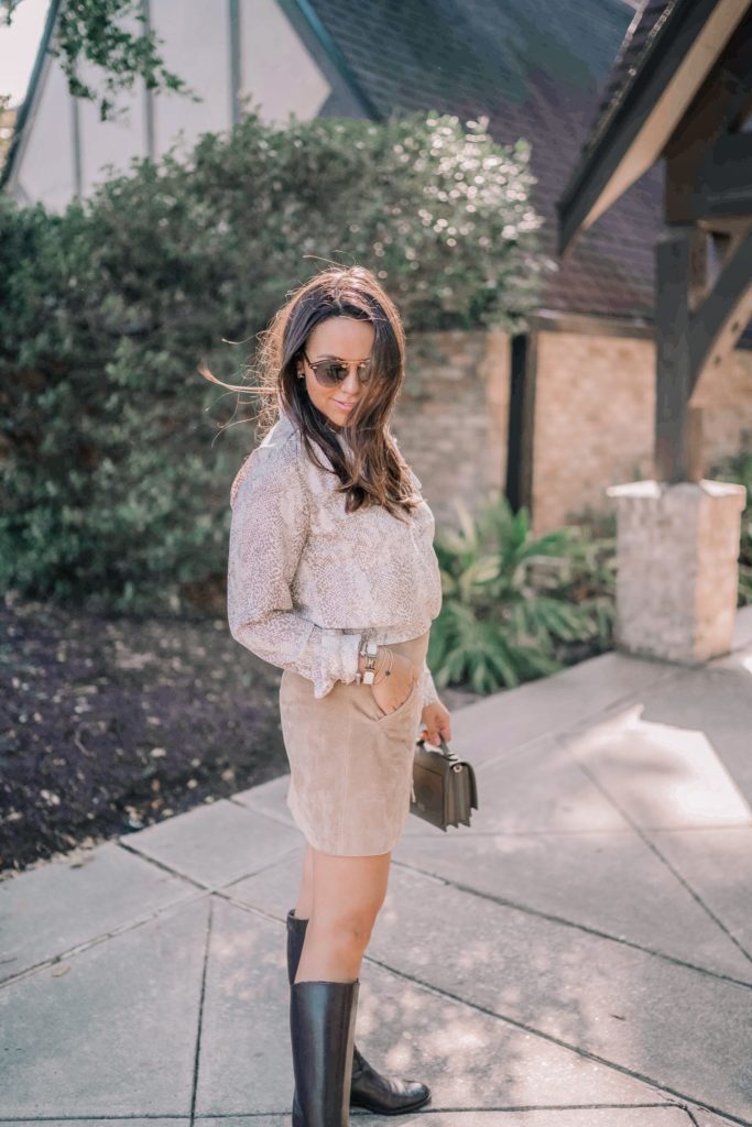 Styling the snakeskin print trend for fall