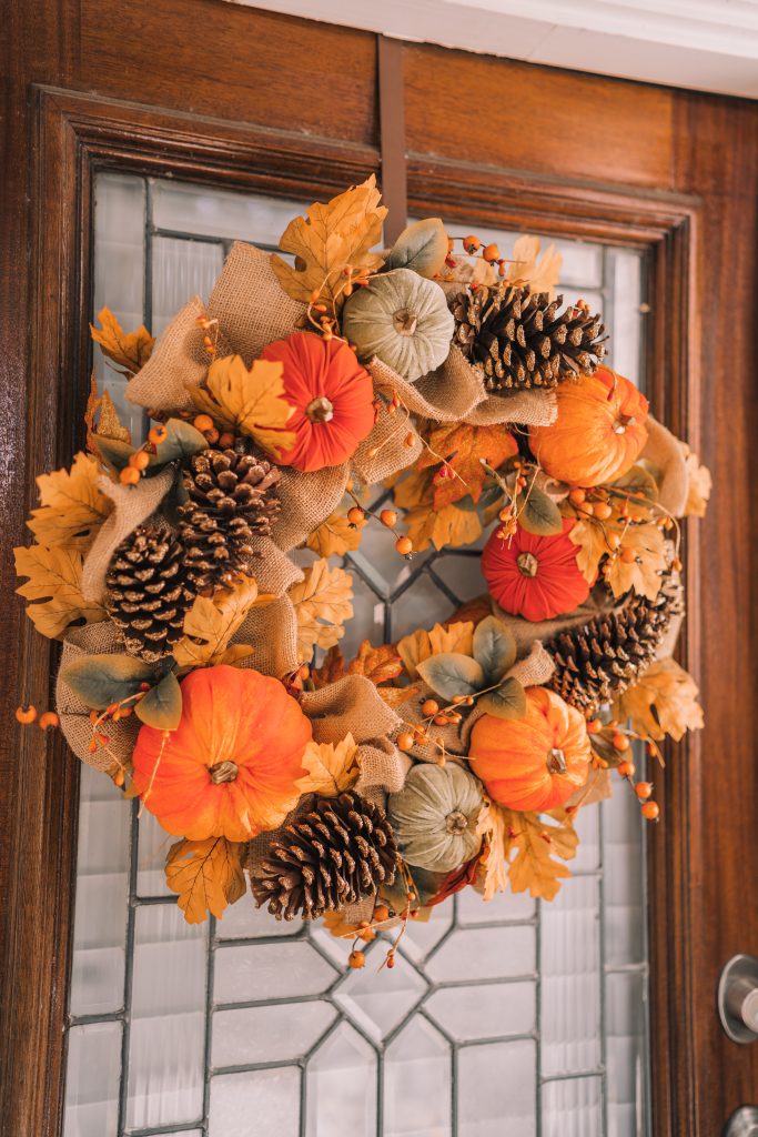 HomeGoods fall and autumn wreath for front door