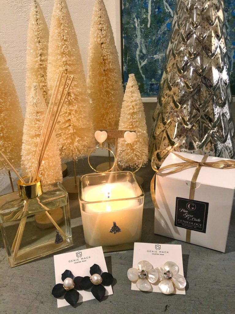 Genie Mack earrings and candles | Girl Wonder Life