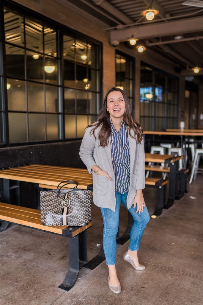 Outfit ideas for a small business owner, J.Crew sweater blazer