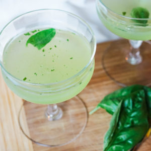 Basil Lemon martini cocktail recipe