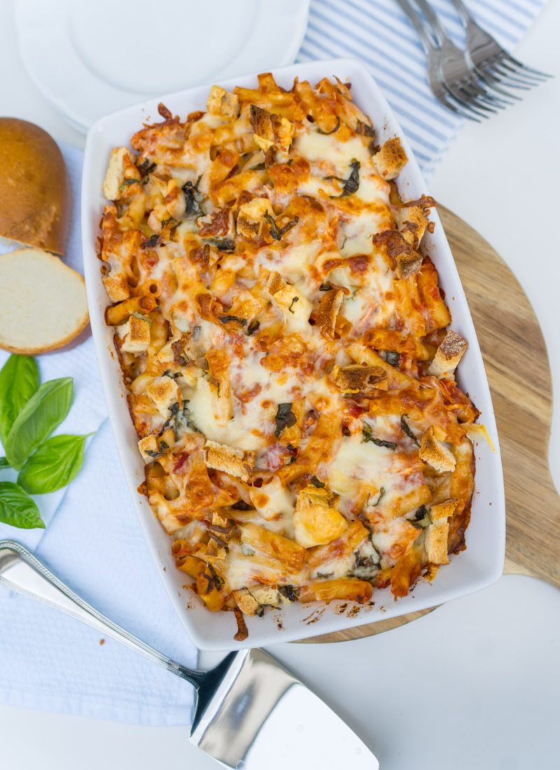Chicken Parmesan Baked Ziti recipe