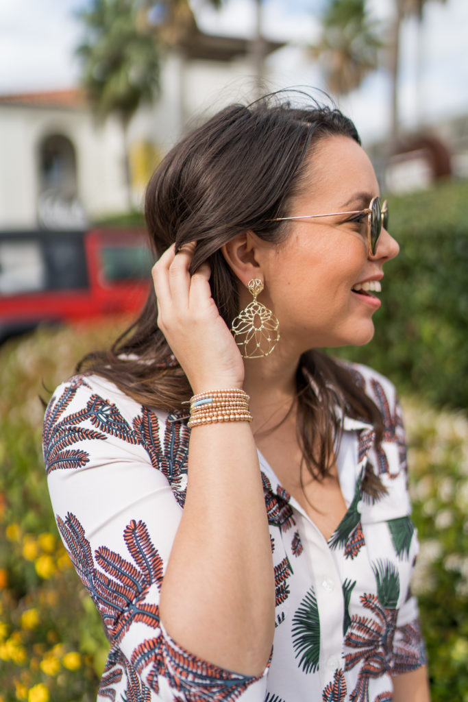 Kendra Scott Hallie earrings, Le Mel beaded bracelets