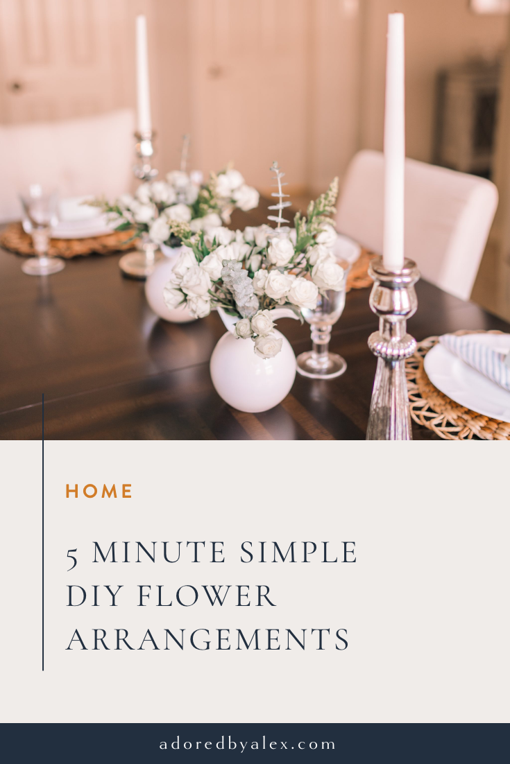 5 minute DIY flower arrangements