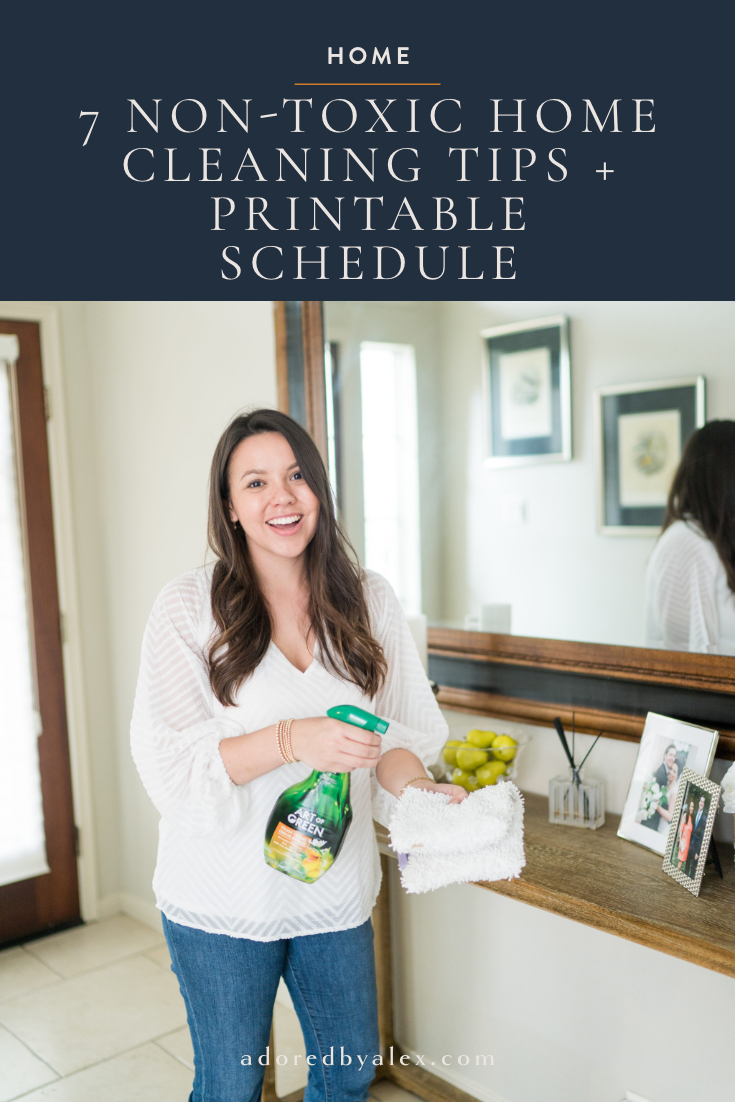 7 Non-Toxic Home Cleaning Tips + printable cleaning schedule