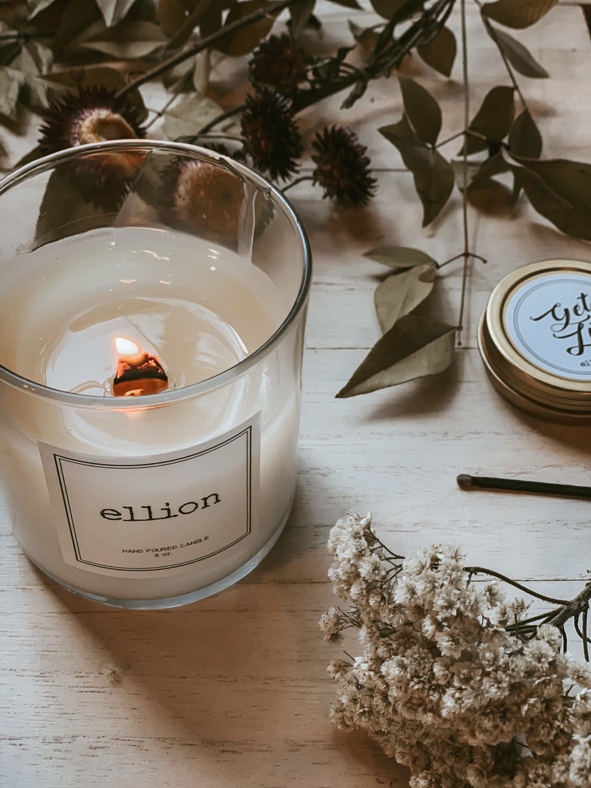 Ellion wood wick candles