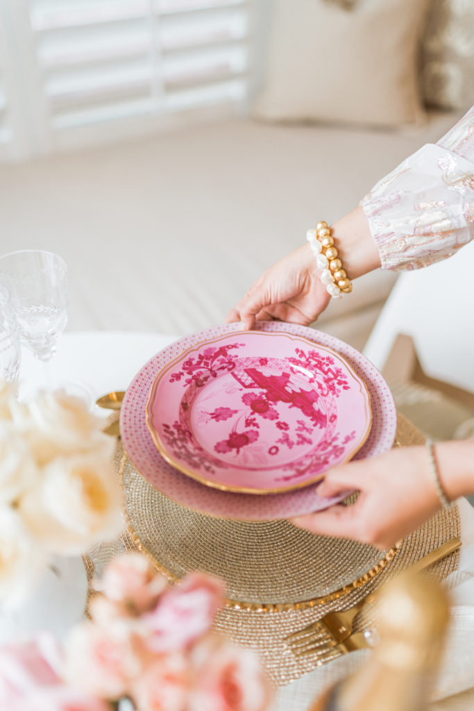 Valentine's Day table setting with Bering's Hardware