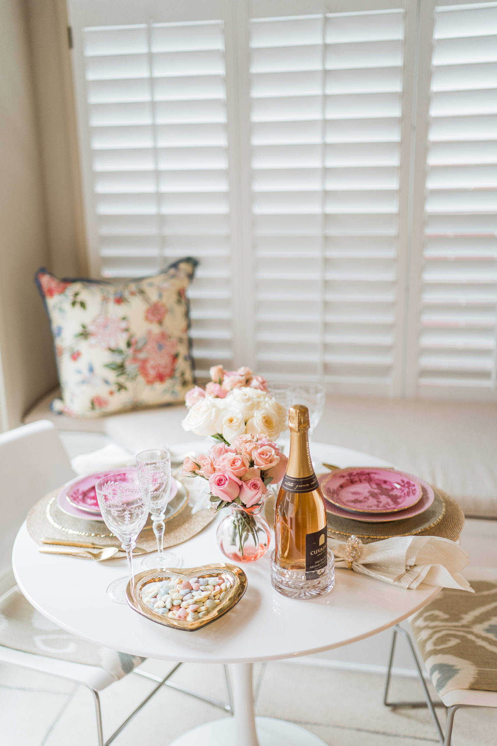 Intimate Valentine's Day tablescape
