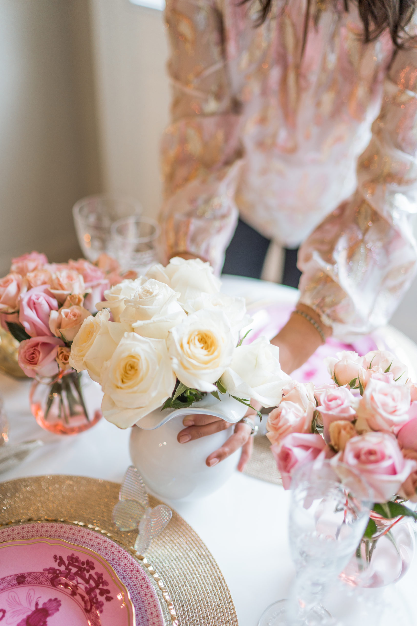 Valentine's Day tablescape at home