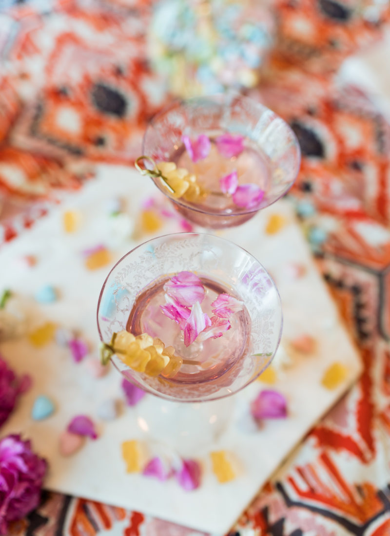 sparkling pink lemonade cocktail - valentine's day drinks
