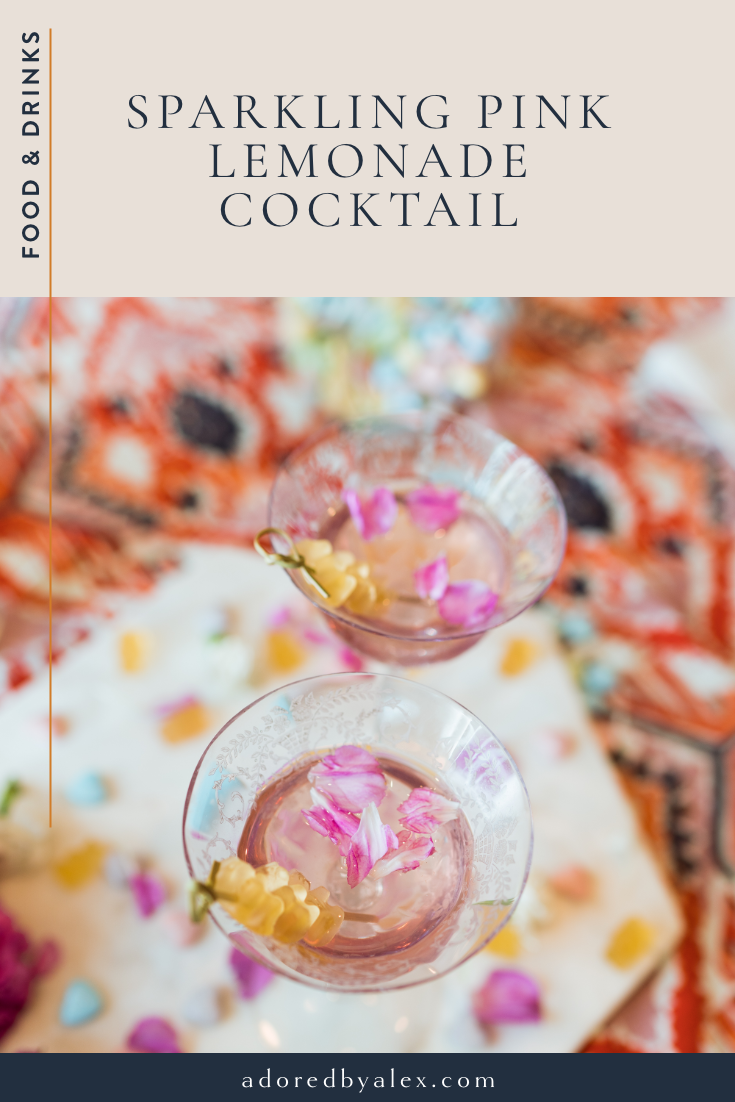 sparkling pink lemonade cocktail - Girl Wonder Life