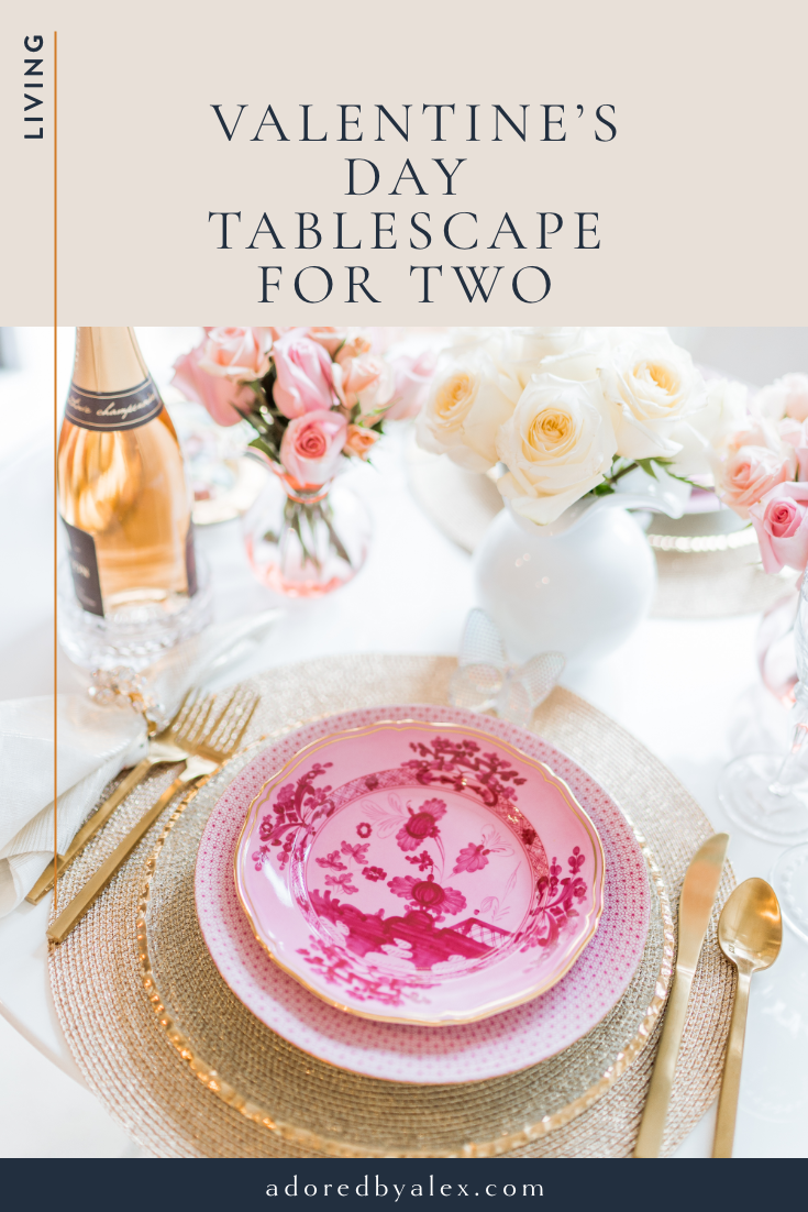 Valentine's Day tablescape for two