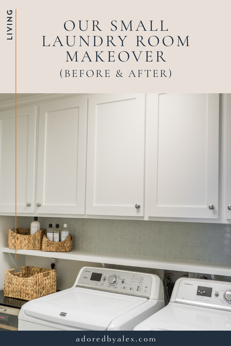 small laundry room makeover - before & after