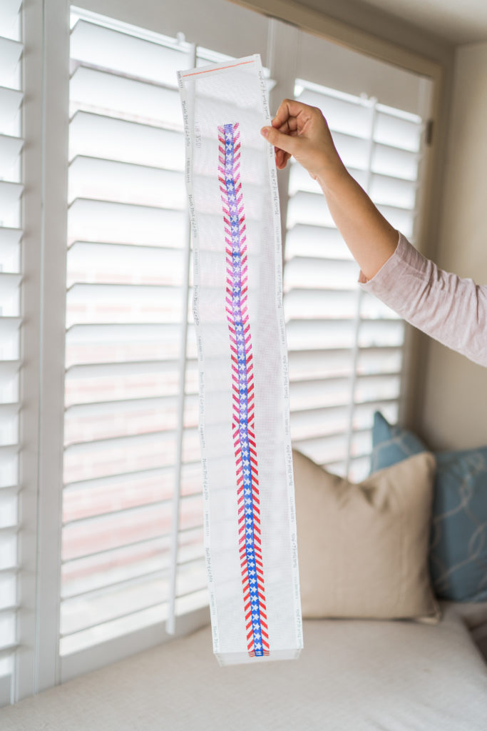 Patriotic needlepoint belt canvas
