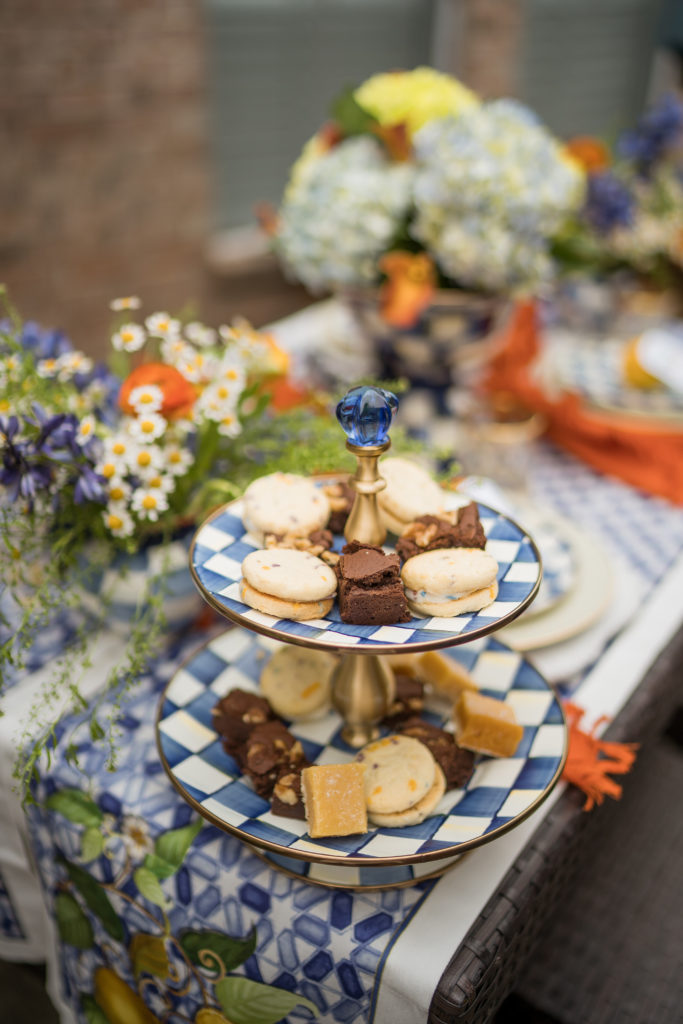 MacKenzie-Childs two tier platter 