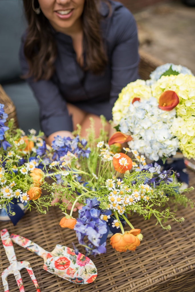 DIY summer floral arrangement 