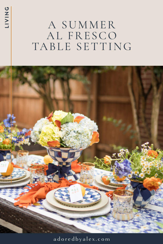 summer al fresco table setting