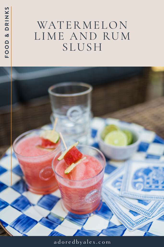 Watermelon lime spiked slush cocktail | Girl Wonder Life